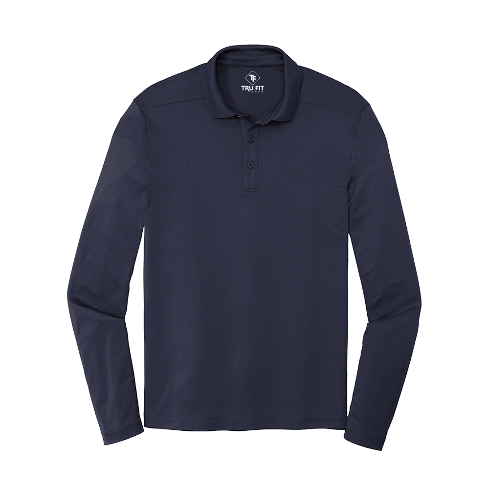 TruFit Active Performance Polo Long Sleeve - S / True Navy