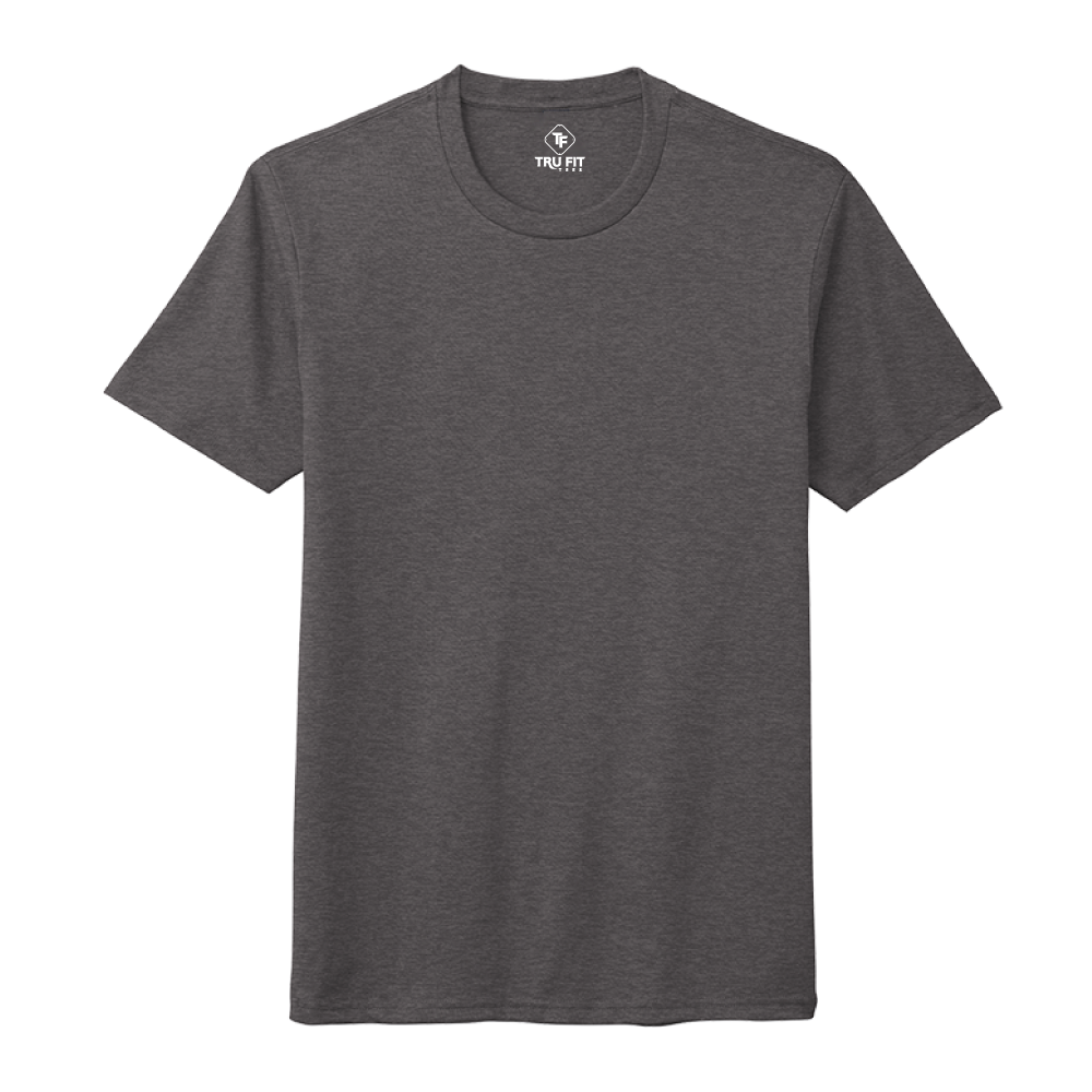 Tru Fit SOFTaf Crew T-shirts - Heathers - S / Charcoal 