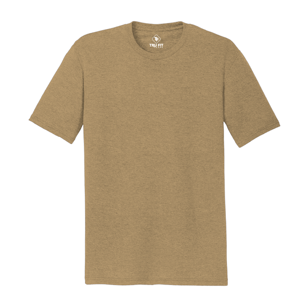 Tru Fit SOFTaf Crew T-shirts - Heathers - S / Coyote Brown 