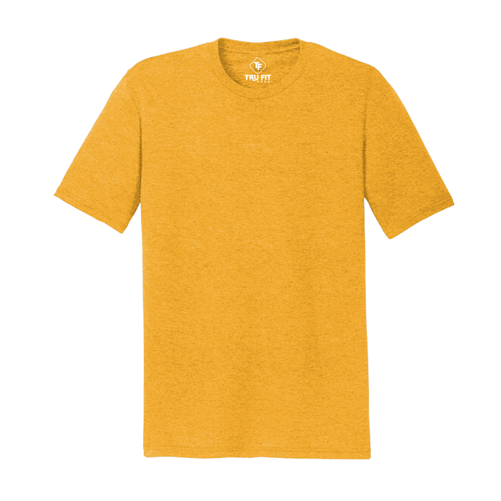 Tru Fit SOFTaf Crew T-shirts - Heathers - S / Ochre Yellow 