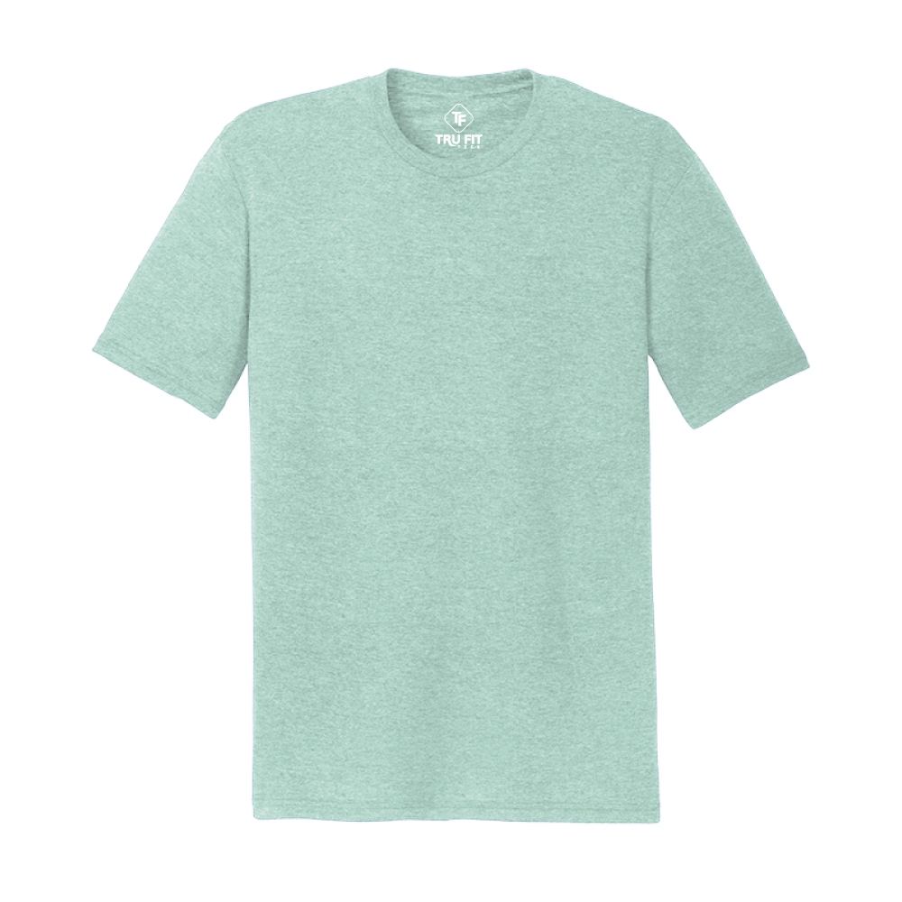 Tru Fit SOFTaf Crew T-shirts - Heathers - S / Sage Heather