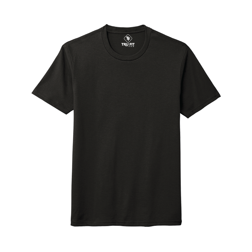 Tru Fit SOFTaf Crew T-shirts - Solids - Black / S