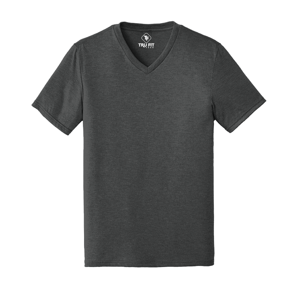Tru Fit SOFTaf V-Neck T-shirt - S / Black Frost