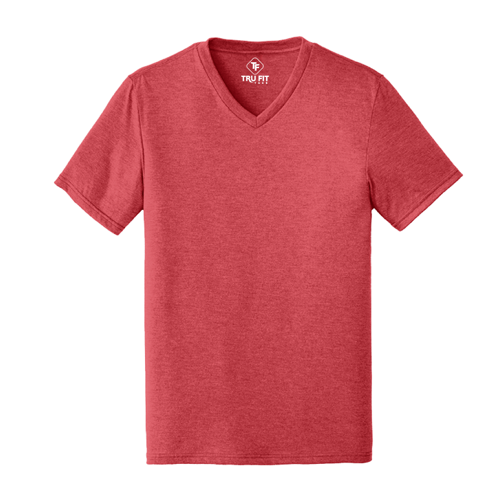 Tru Fit SOFTaf V-Neck T-shirt - S / Red Frost