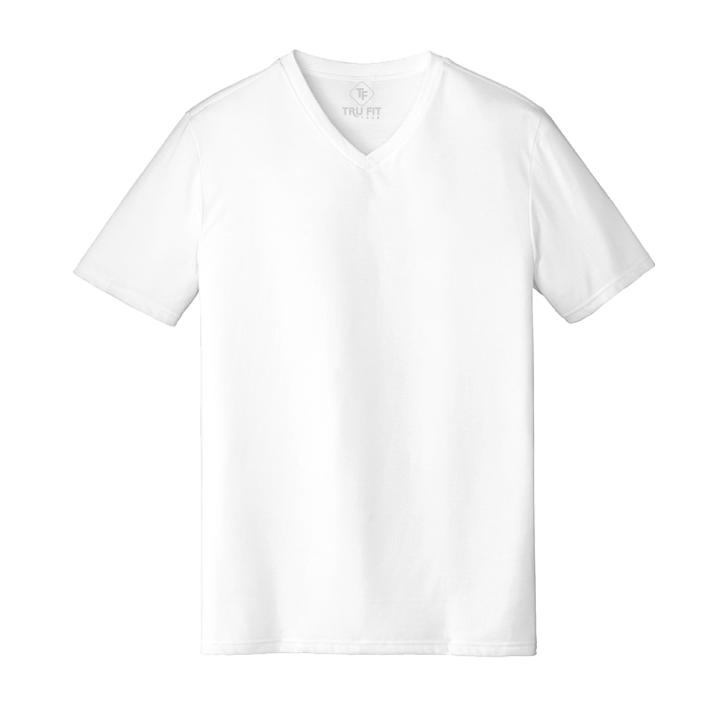 Tru Fit SOFTaf V-Neck T-shirt - S / White